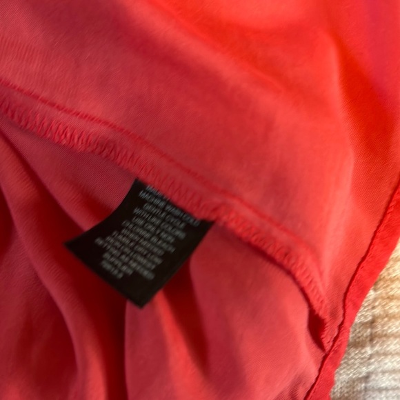 Worthington Red Long Sleeve Tie Front Blouse - Picture 6 of 6